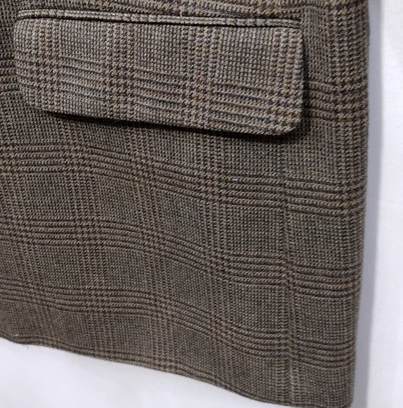 Joseph & Feiss Lambswool Blazer Mens 50L Brown Office Career Business Retro 90s